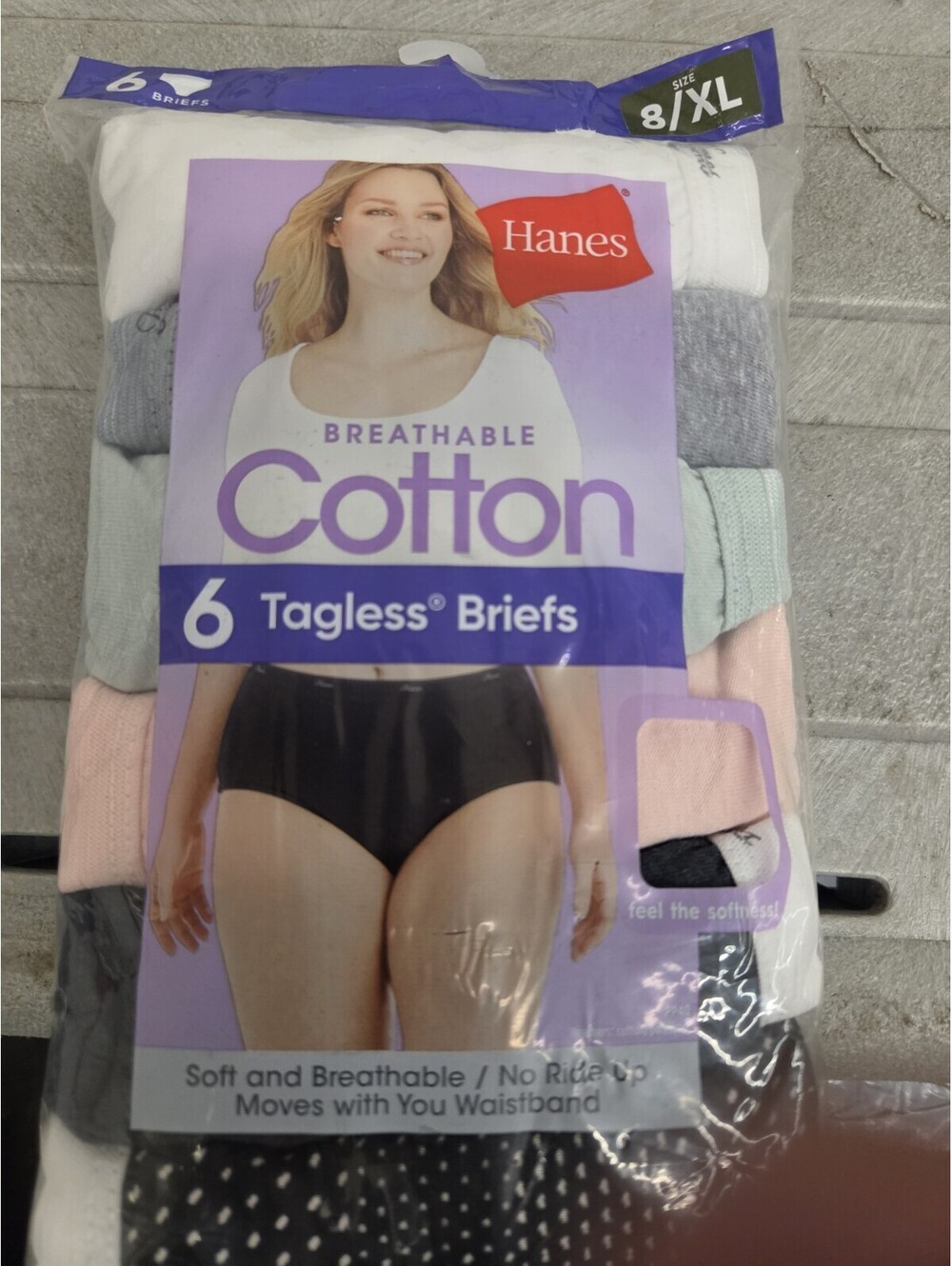 6 Haines breathable cotton tagless briefs size  8 Xl